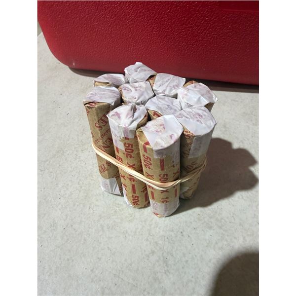 10 rolls of pennies