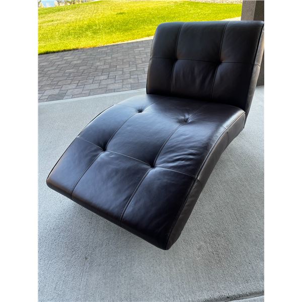 Leather chaise lounge