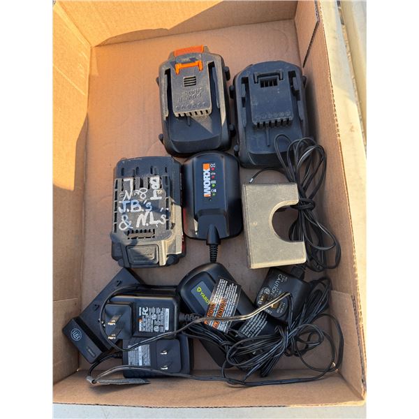 Batteries and chargers and test