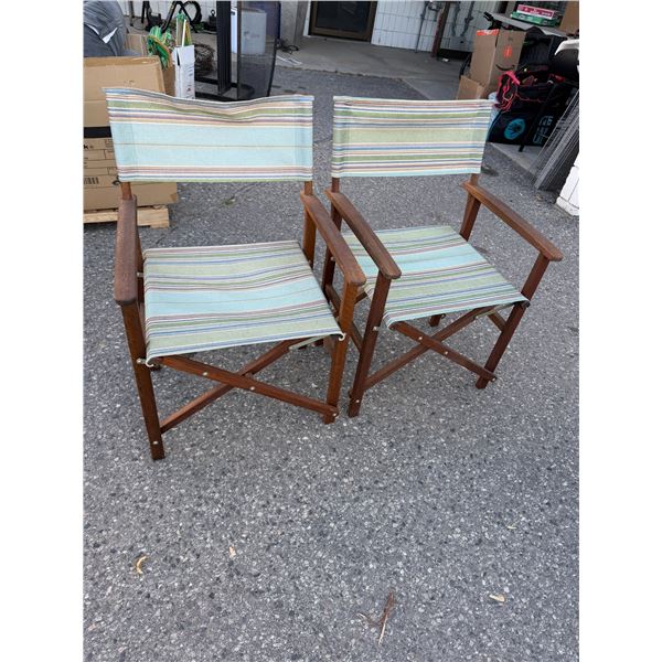 Two folding chairs
