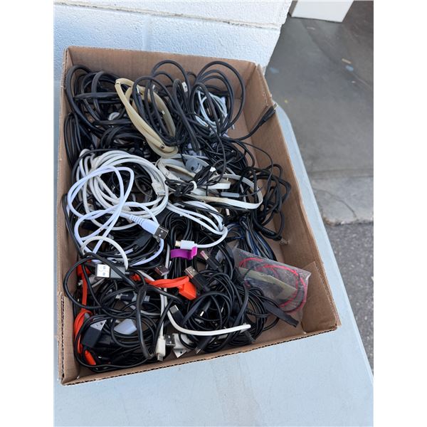 Assorted charging cords
