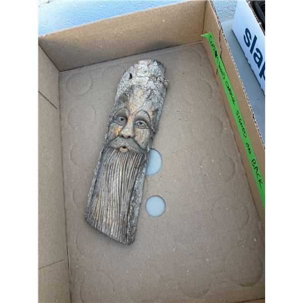 Custom wood carving signed on back