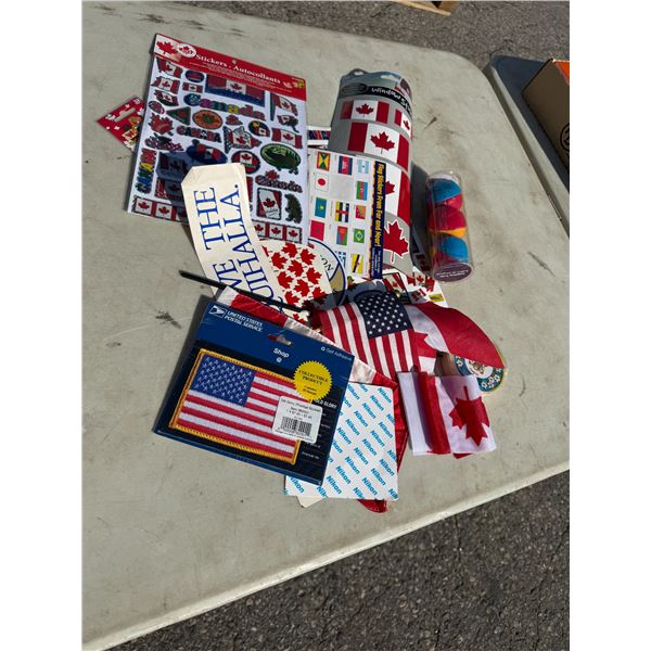 Stickers and flags et