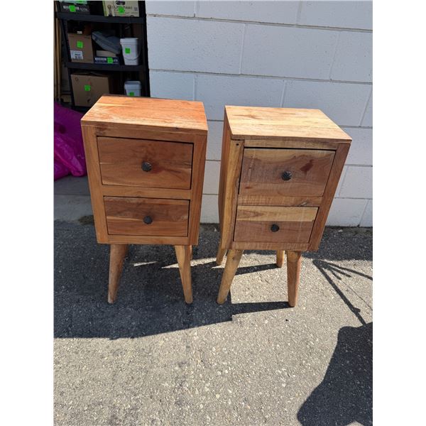 Pair of nightstands 14" x 12" x 30"