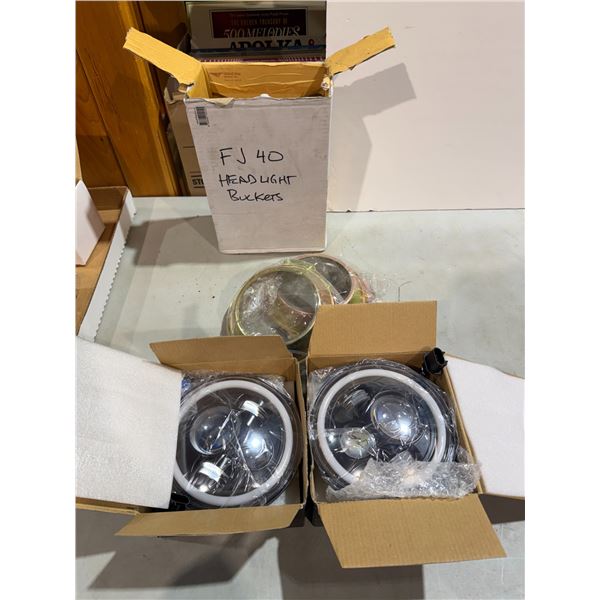 FJ 40 headlights and buckets