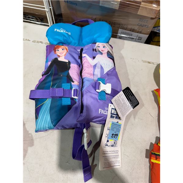 NWT frozen children's infant lifejacket 20 pounds to 30 pounds