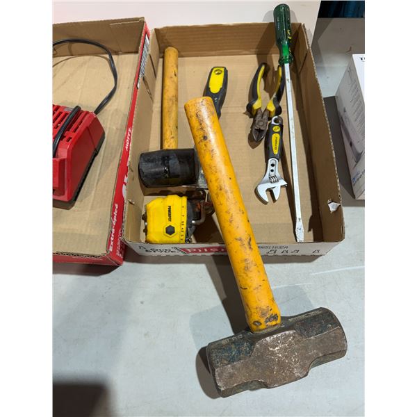 Assorted Ted tools, rubber mallet, and other