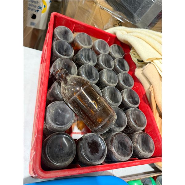 Bottles in pop shop crate