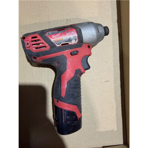 Milwaukee impact driver quarter inch just to be working