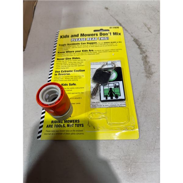Irrigation item and mower key