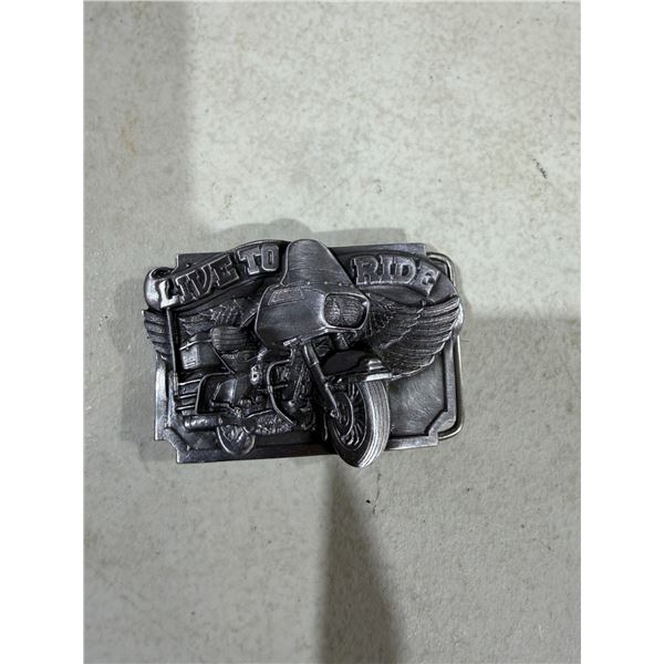 Withe to ride belt buckle