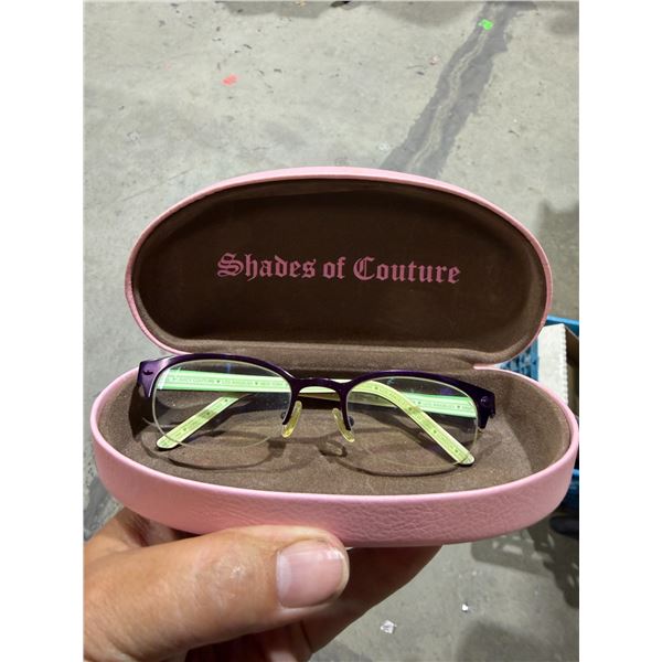 Juicy couture prescription glasses with frames and case