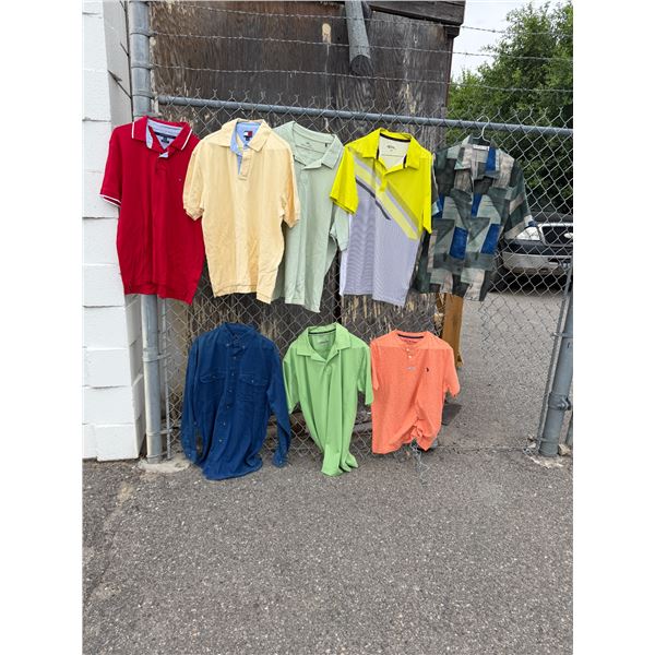 Shirts, size, medium, and large