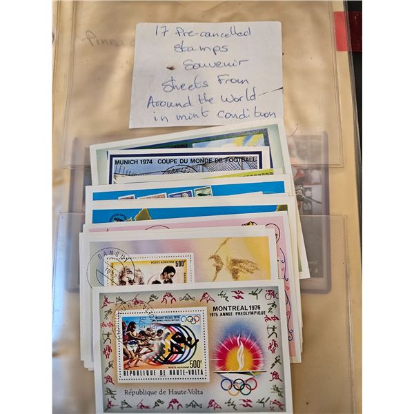 17 Souvenir stamp sheets