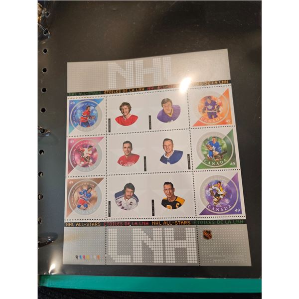 NHL stamps sheets