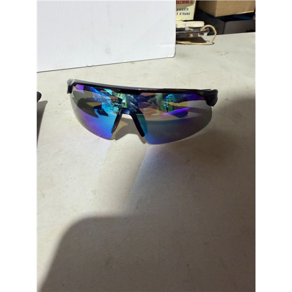 Blue Lenz wraparound sunglasses