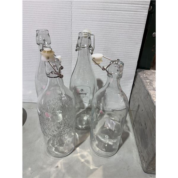 Glass sealing bottles