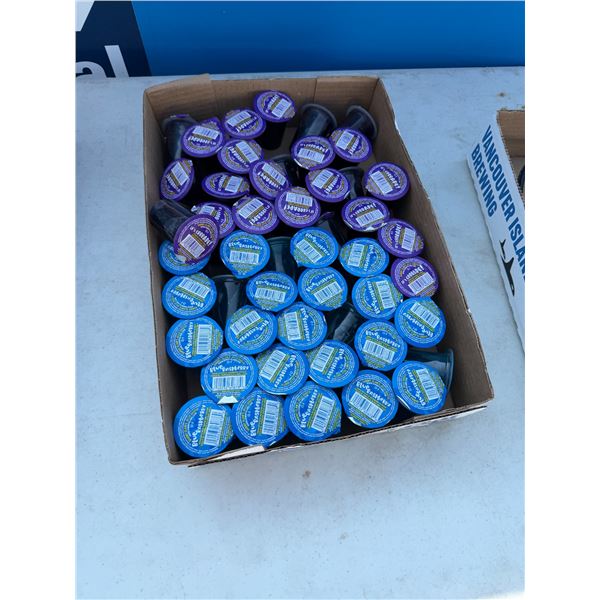 Blue raspberry and grape jelly shooters