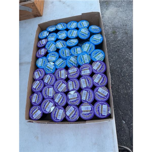 Blue raspberry and grape jelly shooters