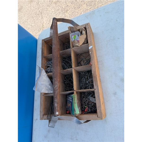 Wood crate with nails