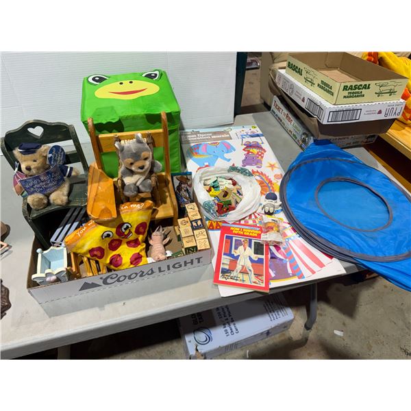 Assorted toys, etc.