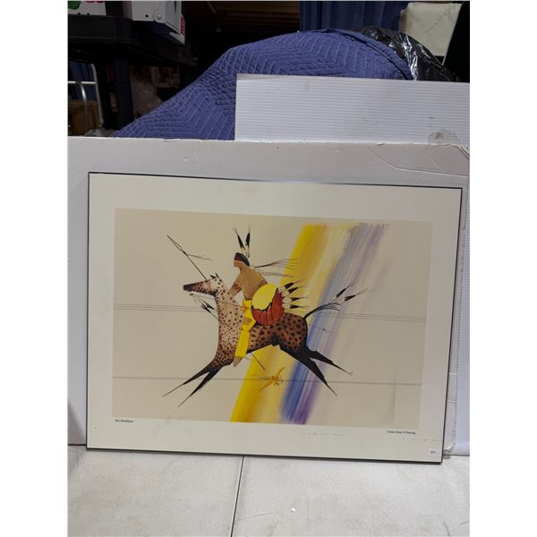 Don Montileaux comes home a dancing artwork 23 1/4" x 18"
