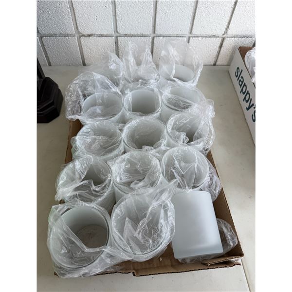 Frosted  candle jars