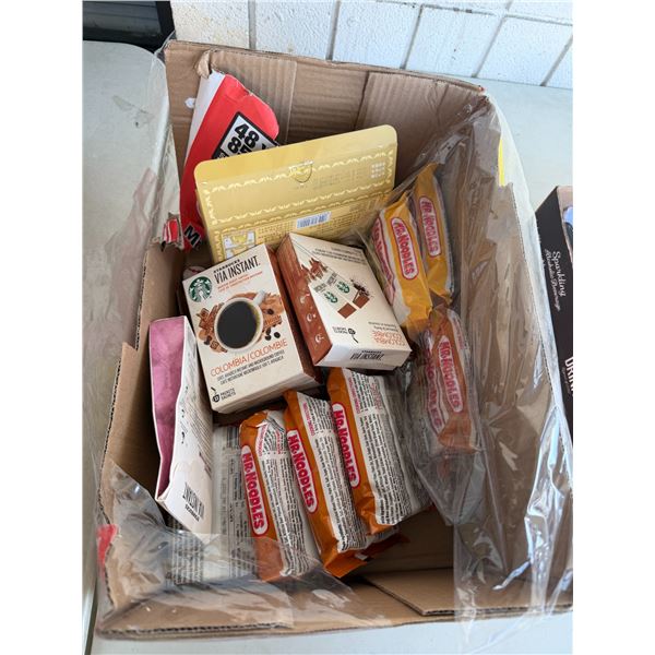 Mr. noodles and Starbucks items