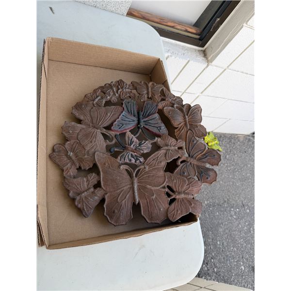 Cast iron butterfly decor