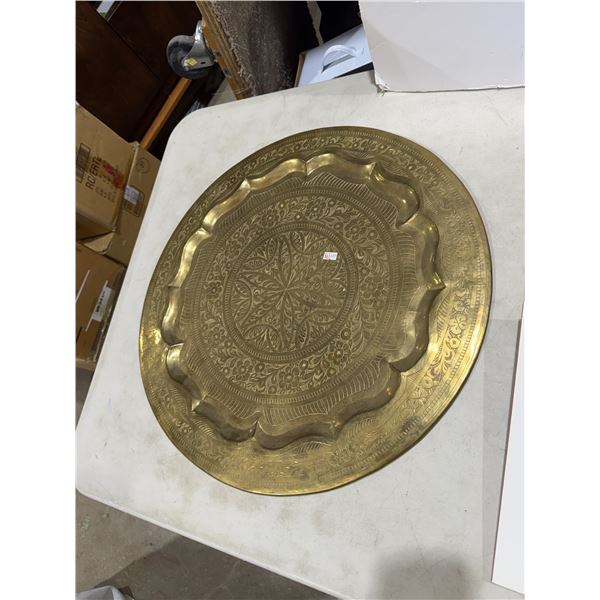 Brass charger or decor