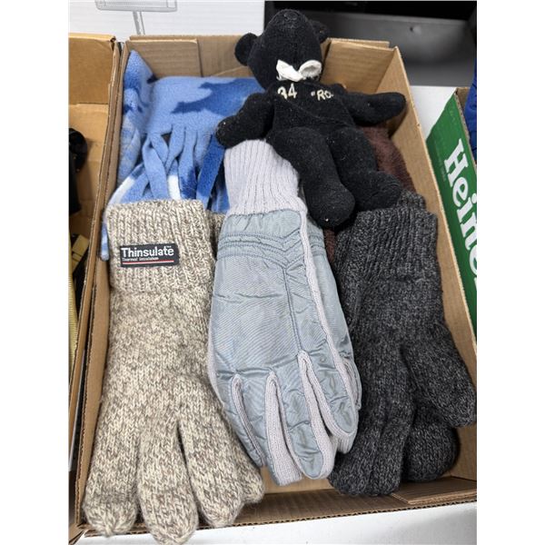 Gloves and scarves, etc.