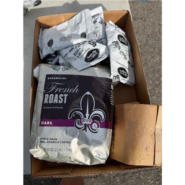 Starbucks, French roast and other coffees