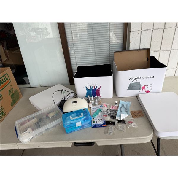 Nail polish and nail related items with Bin