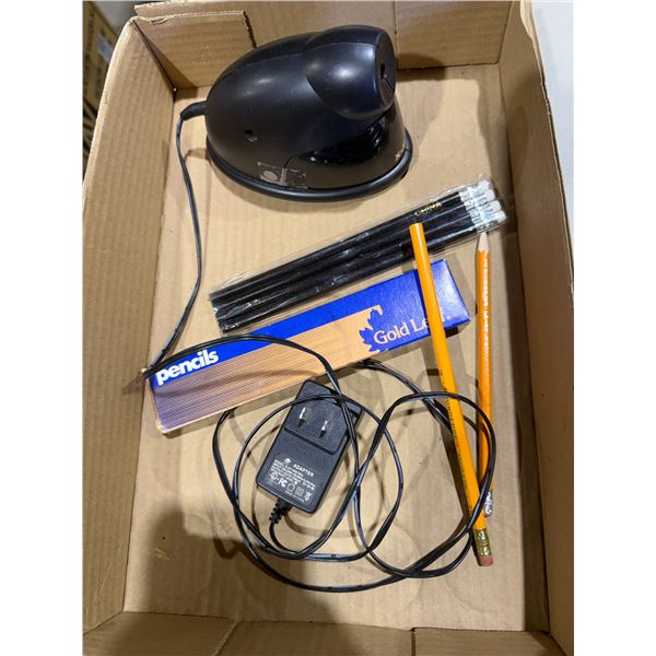 Pencils and pencil sharpener