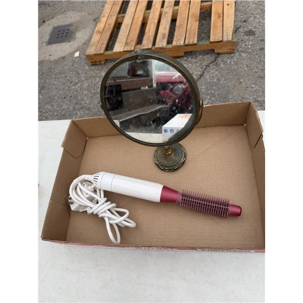 Curling iron and mirror