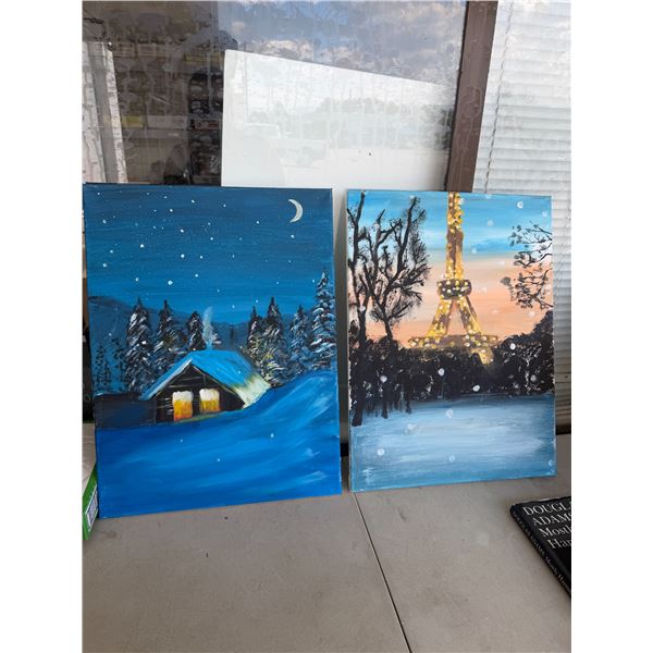 2 canvas artworks