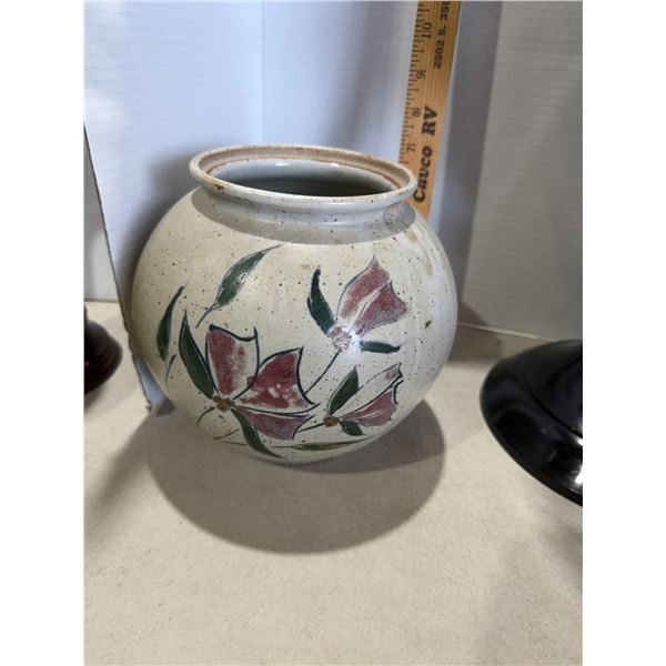 Pottery vase signed