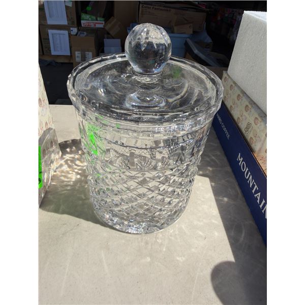 Lidded crystal jar