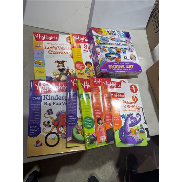 Highlights books and color zone shrink art