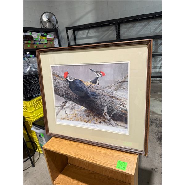 Robert Bateman woodworkers pileated woodpeckers 28 1/2" x 24 1/2"