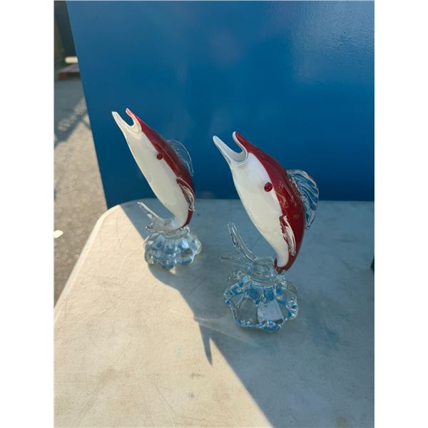 Glass dolphins