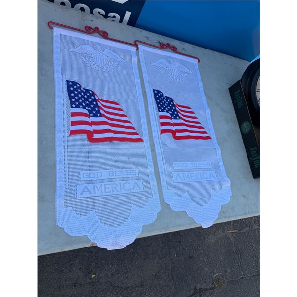 God bless America flags