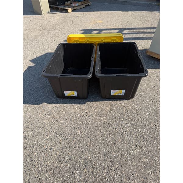 Bins with lids