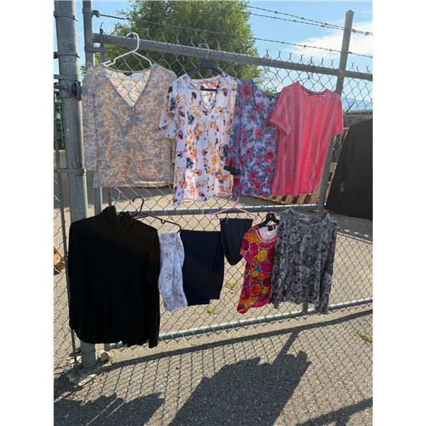 Assorted clothing, size, medium, and large