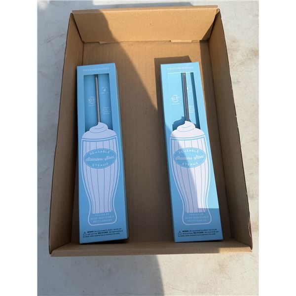 Reusable stainless steel straws