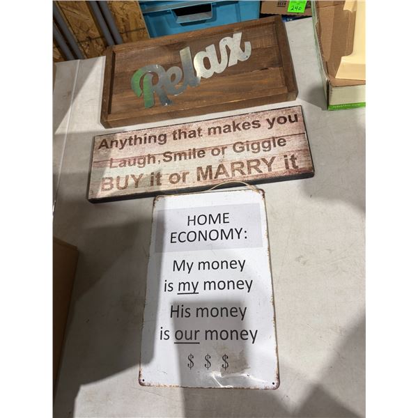 Home decor signs