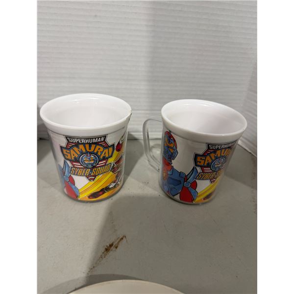 Superman samurai cyber squad mugs