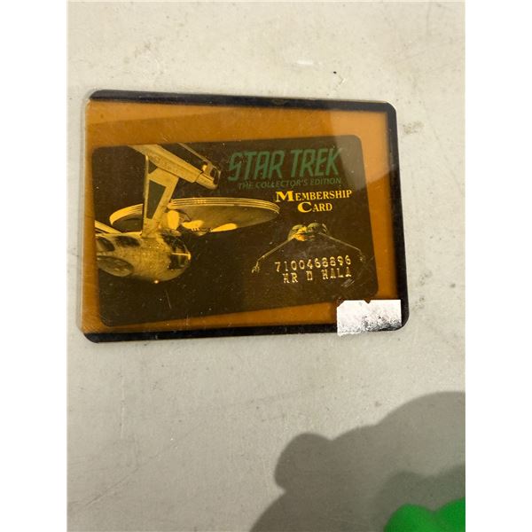 Star Trek to collectors edition membership card