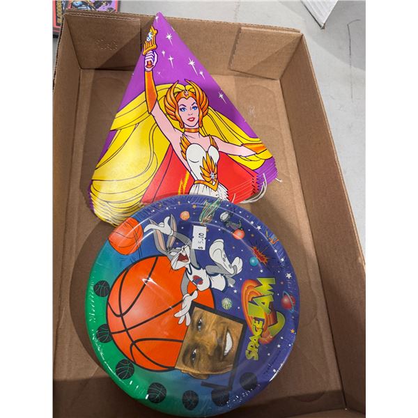 Party hat, and plates