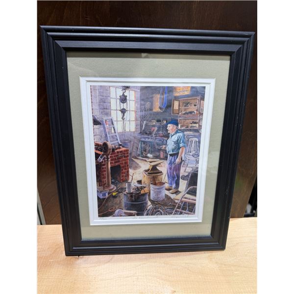 The blacksmith 78/500 artist winter 12" x 15" Roger witmer